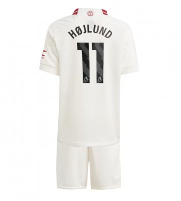 Manchester United Rasmus Hojlund #11 Koszulka Trzecich Dziecięca 2023-24 Krótki Rękaw (+ Krótkie spodenki)